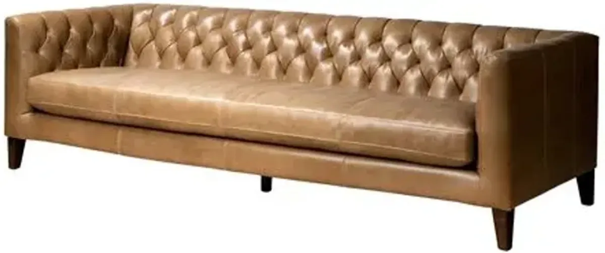 Hayes Leather Sofa - Dakota Warm Taupe