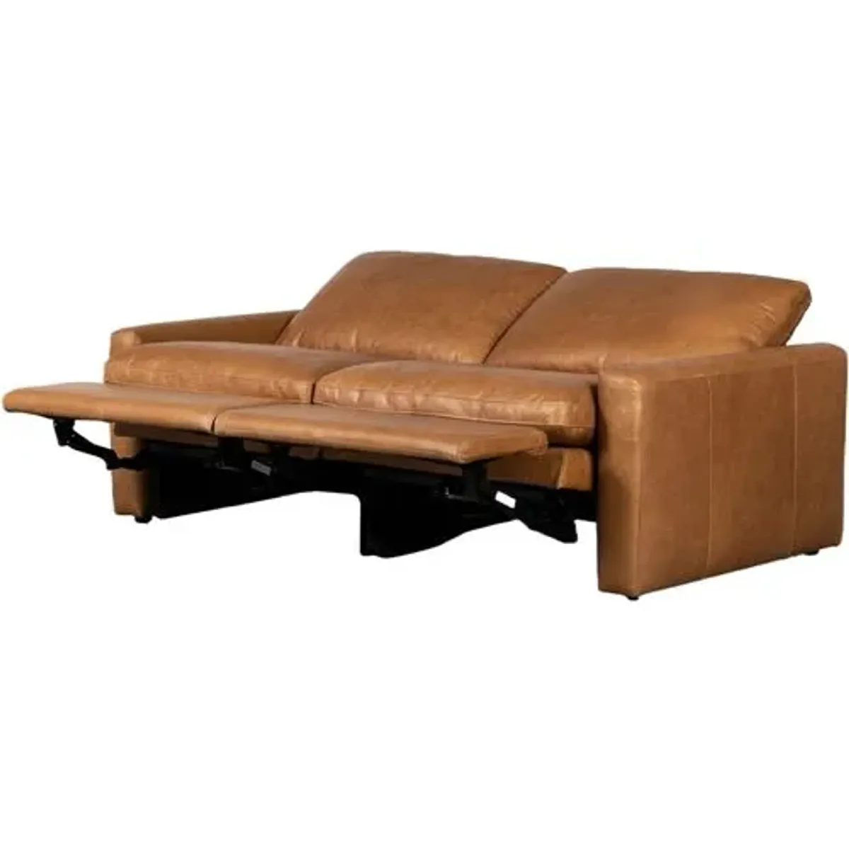 Haven Power Recliner 2-Piece Sectional - Leather Sonoma Butterscotch - Brown