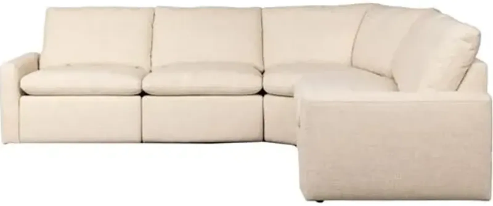 Haven Power Recliner 5-Piece Sectional - Linen Antigo Natural - Beige