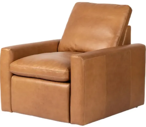 Haven Power Recliner Accent Chair, Leather Sonoma Butterscotch