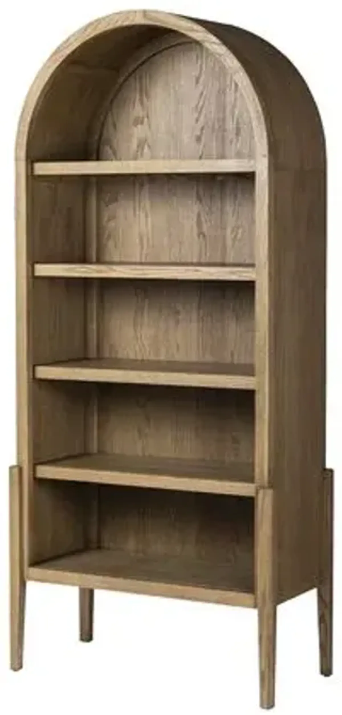 Hattie Arched Bookcase - Brown