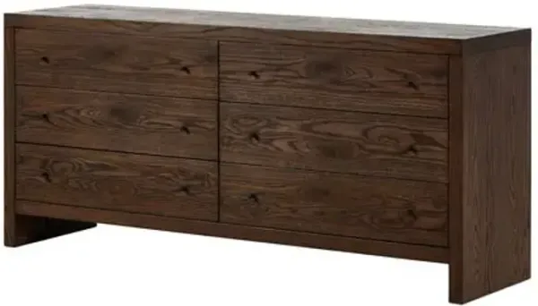 Hank 6-Drawer Dresser - Umber Oak - Brown