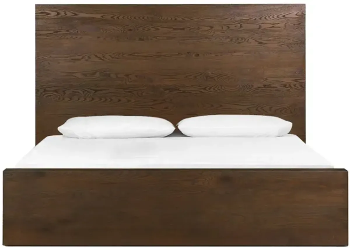 Hank Resawn Oak Bed, Umber