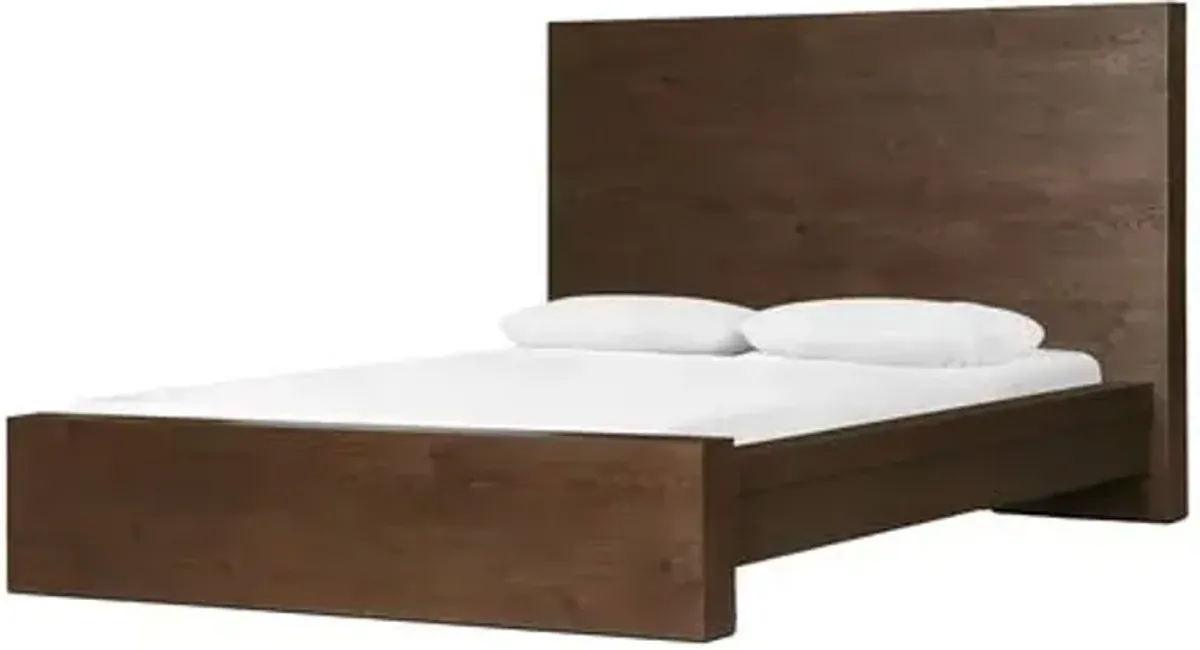 Hank Resawn Oak Bed - Umber - Brown