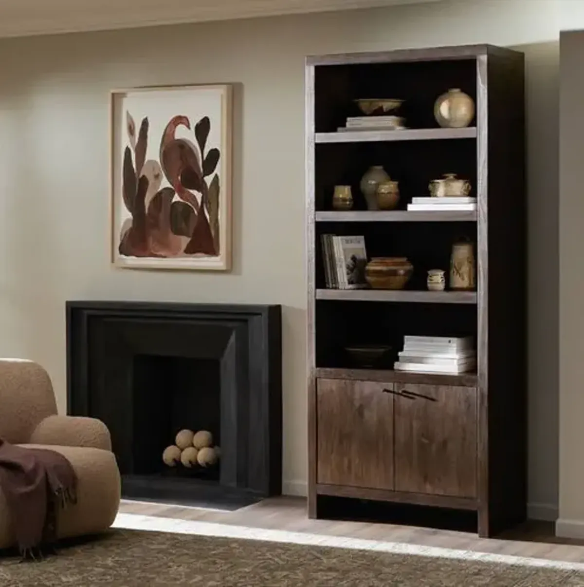 Hank Bookcase - Umber Oak - Brown