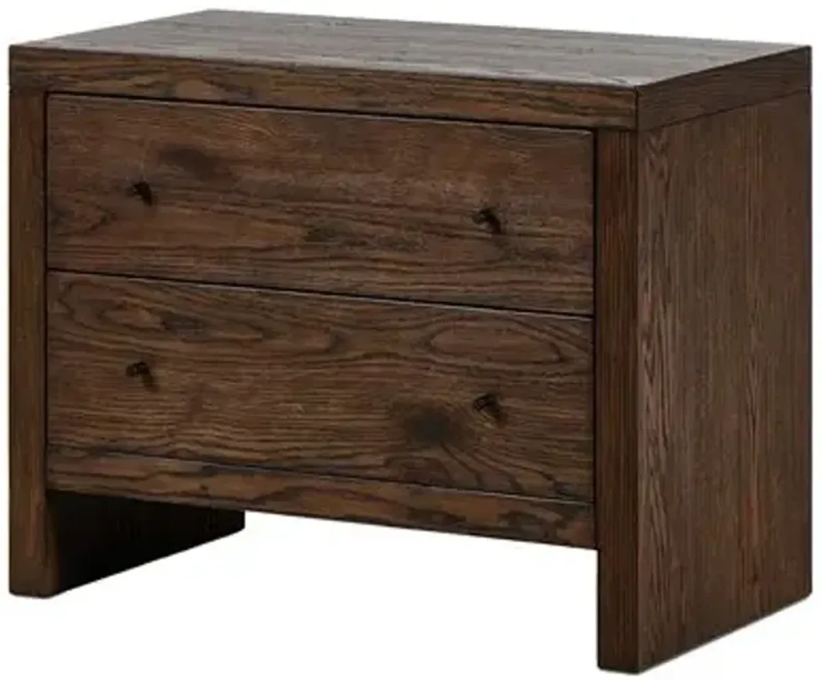 Hank Charging Nightstand - Umber Oak