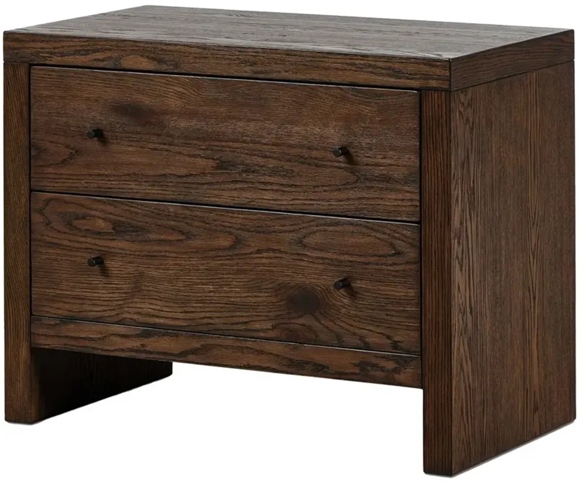 Hank Charging Nightstand, Umber Oak