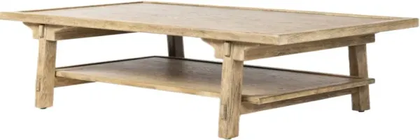 Halle Coffee Table, Distressed Light Oak