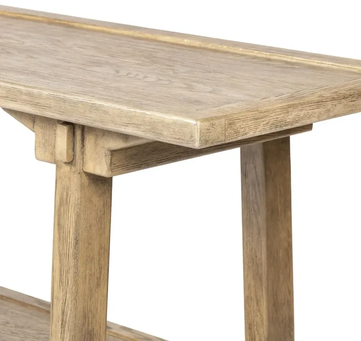 Halle Console Table, Distressed Light Oak