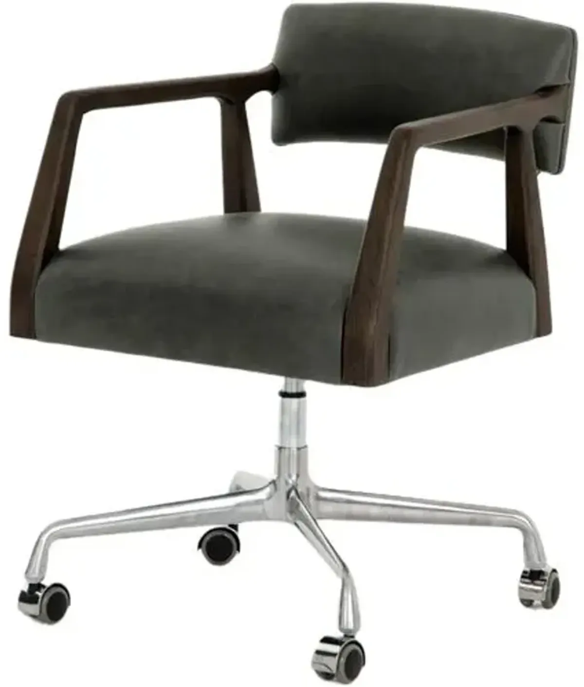 Gunnar Desk Chair - Chaps Ebony Leather - Black