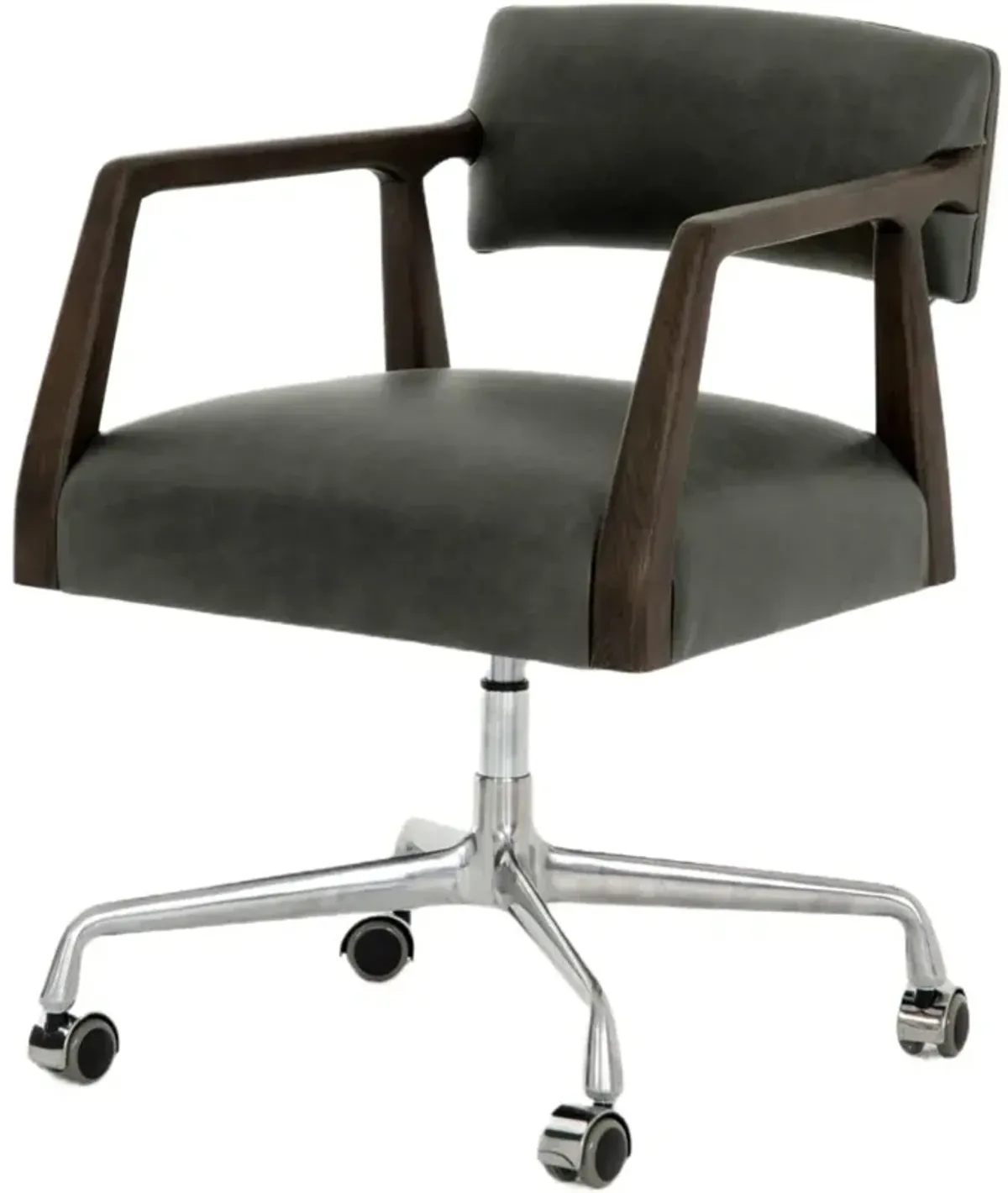 Gunnar Desk Chair, Chaps Ebony Leather