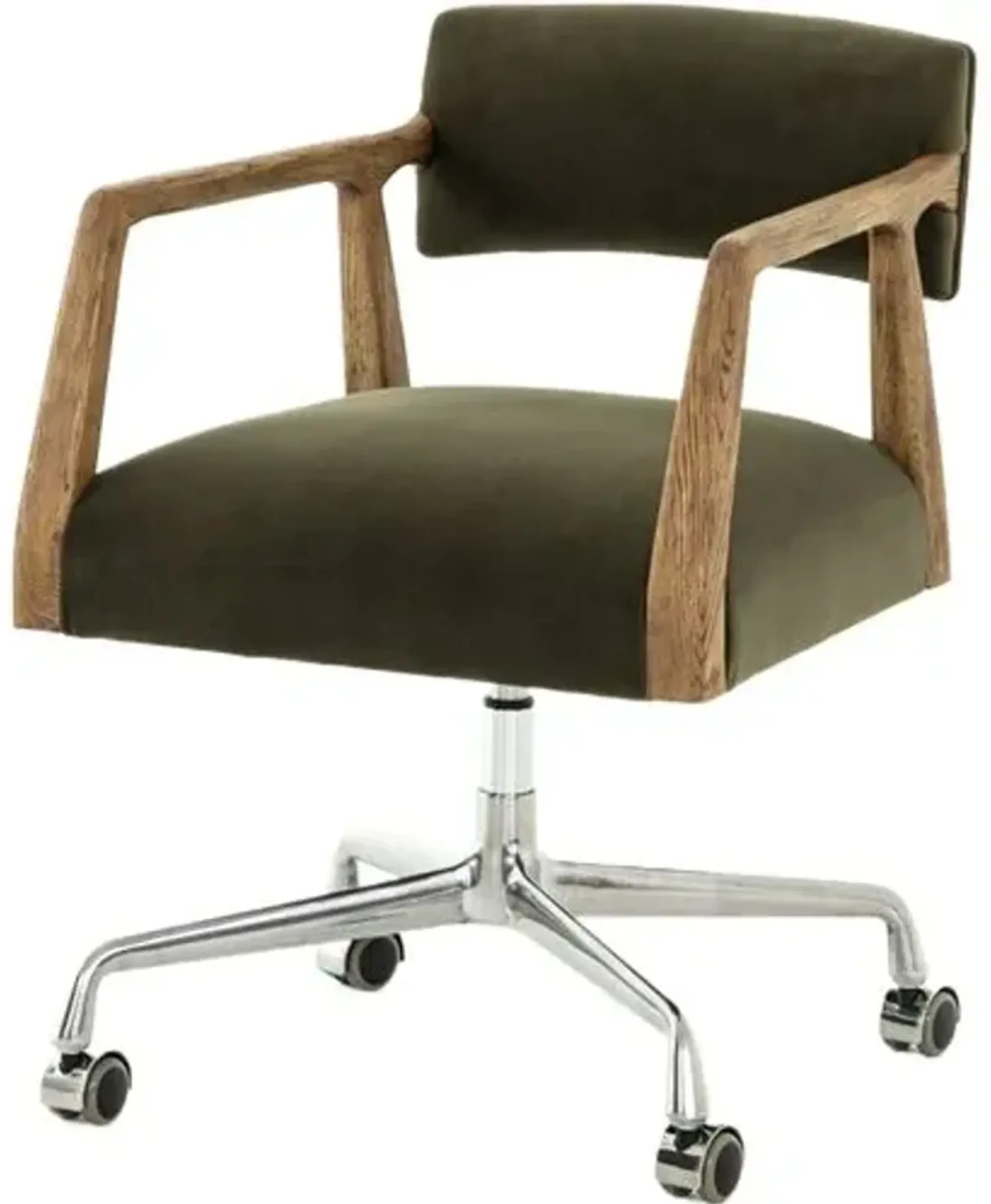 Gunnar Desk Chair - Modern Velvet Loden - Green