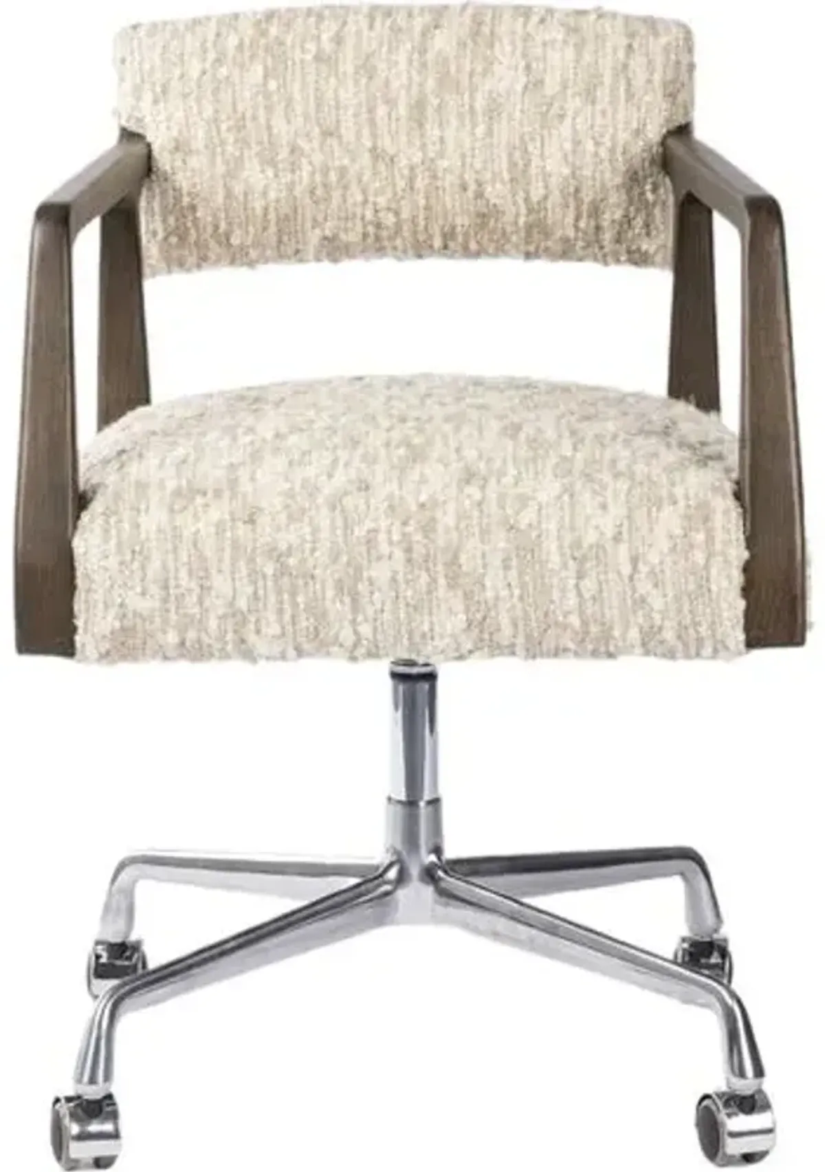 Gunnar Desk Chair - Textured Solema Cream - Ivory