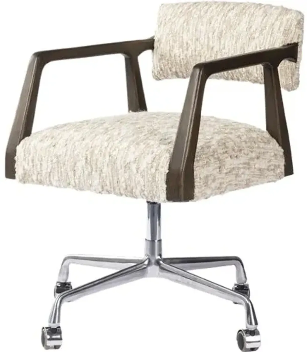 Gunnar Desk Chair - Textured Solema Cream - Ivory