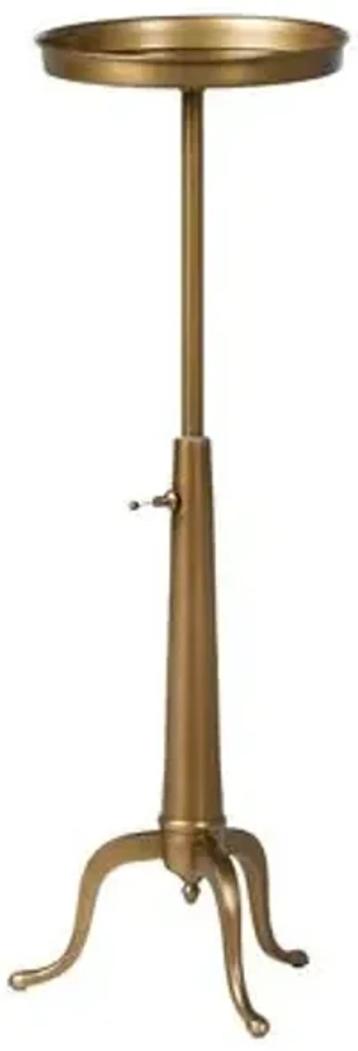 Guinevere End Table - Dark Matte Brass - Gold