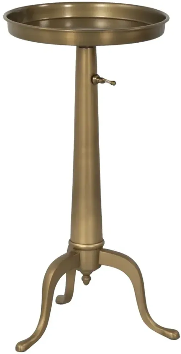 Guinevere End Table, Dark Matte Brass