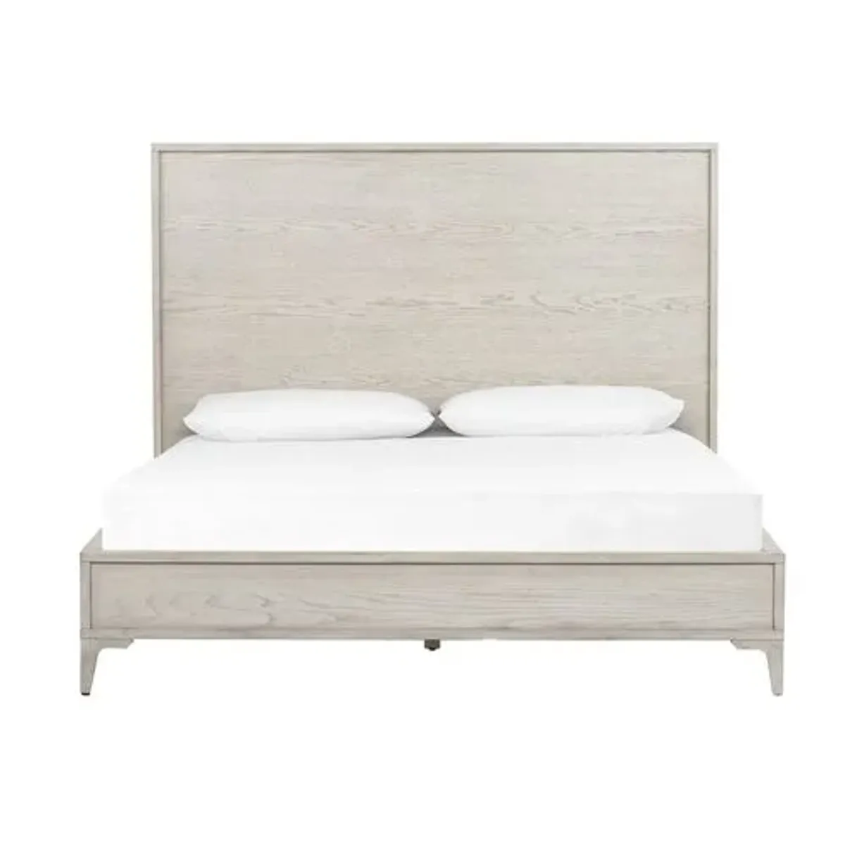 Greer Panel Bed - Vintage White Oak - Brown