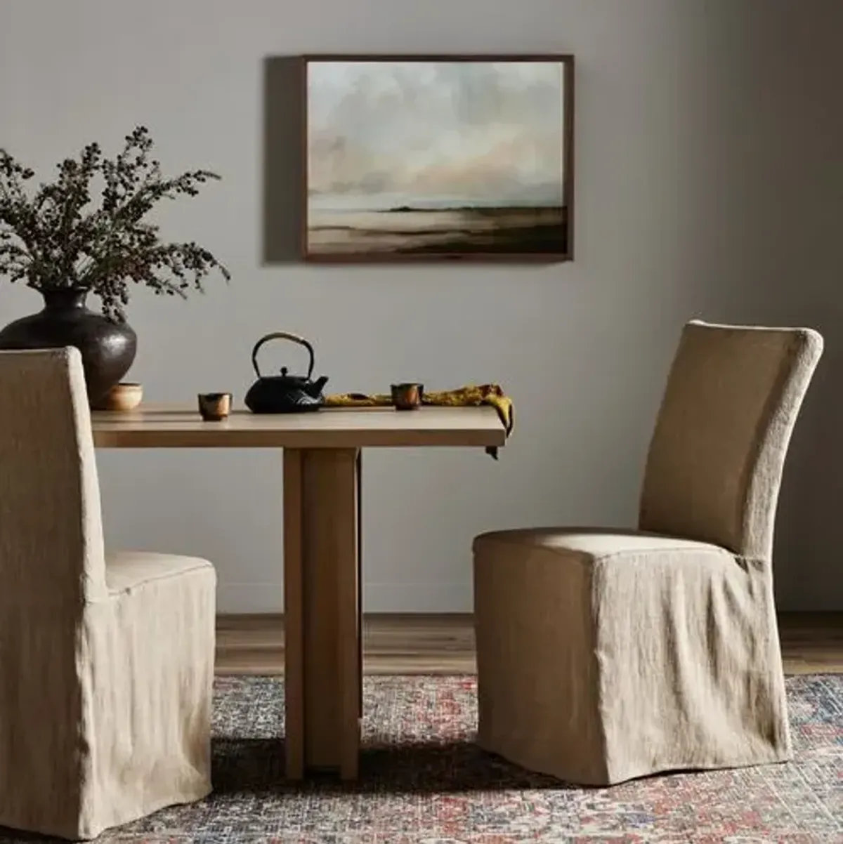 Grant Slipcovered Dining Chair - Beige