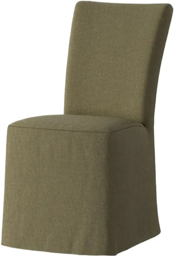 Grant Slipcovered Dining Chair - Green