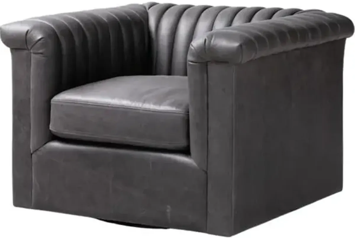 Gloria Leather Swivel Chair