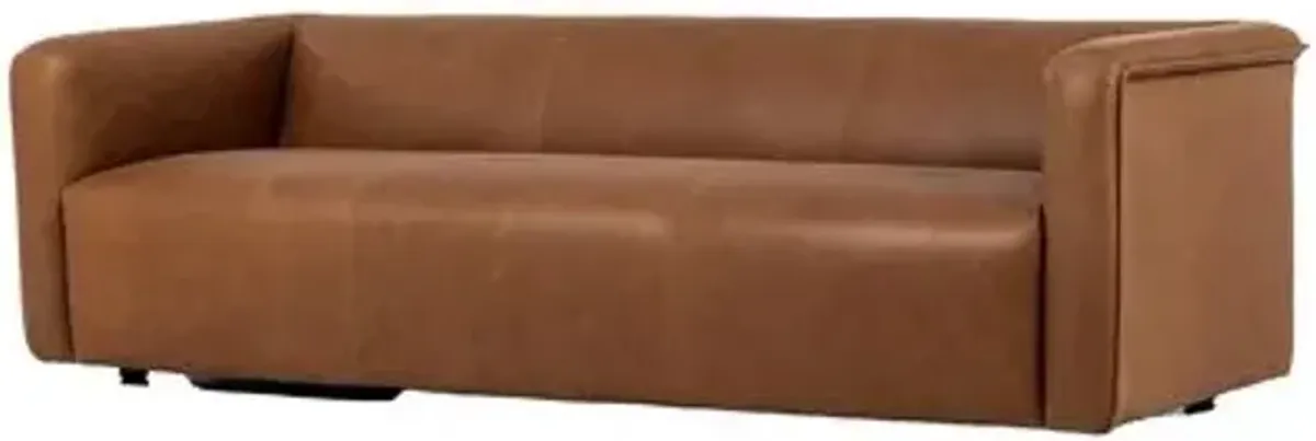 Giovanni Leather Sofa - Palermo Cognac