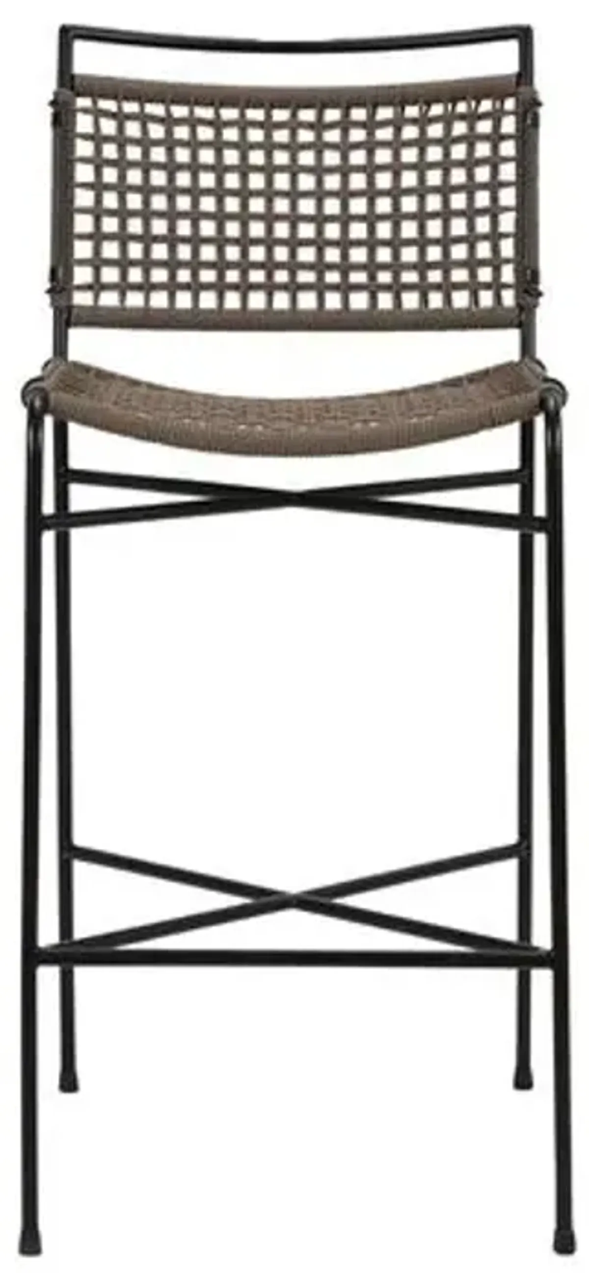 Georgia Outdoor Bar Stool - Earth Rope - Brown