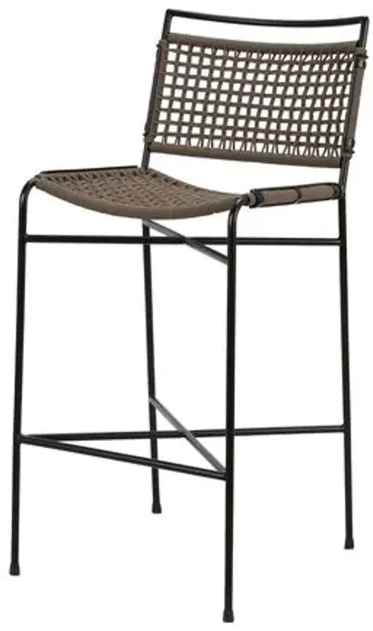 Georgia Outdoor Bar Stool - Earth Rope - Brown