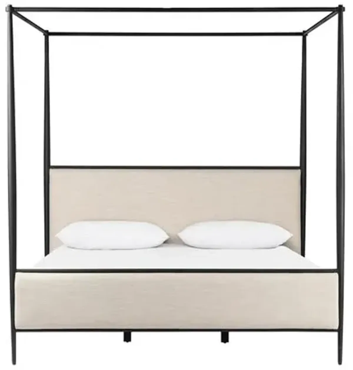 Gael Canopy Bed - Savoy Parchment Linen - Ivory