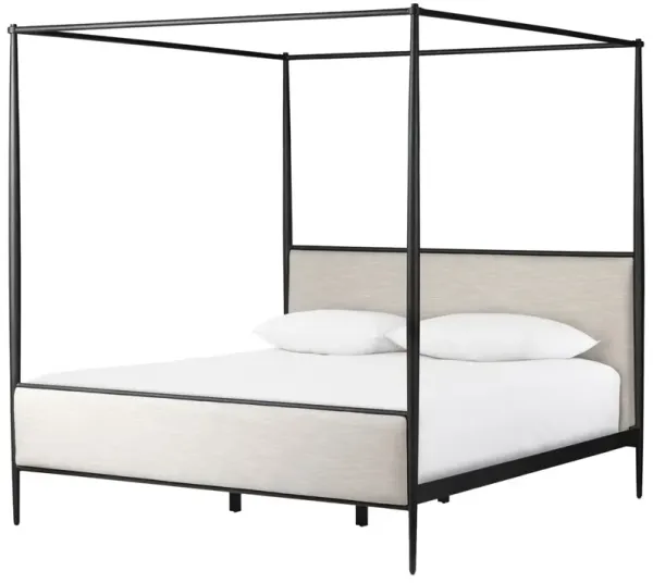 Gael Canopy Bed, Savoy Parchment Linen