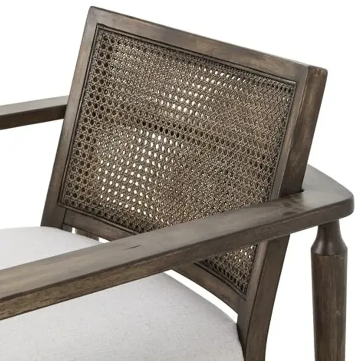 Freya Cane Chair - Antwerp Bone Linen - Beige