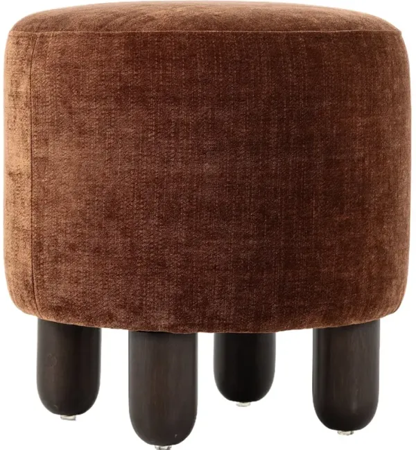 Francine Chenille Velvet Ottoman
