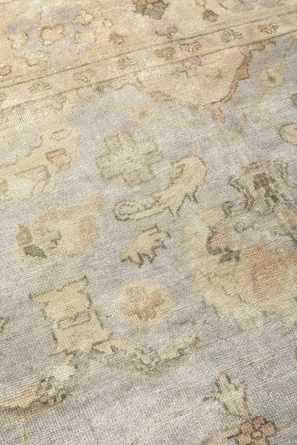 Himalayas Hand Knotted Rug, Gold/Gray