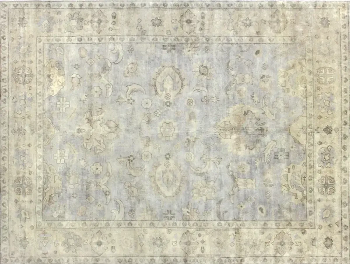 Himalayas Hand Knotted Rug, Gold/Gray