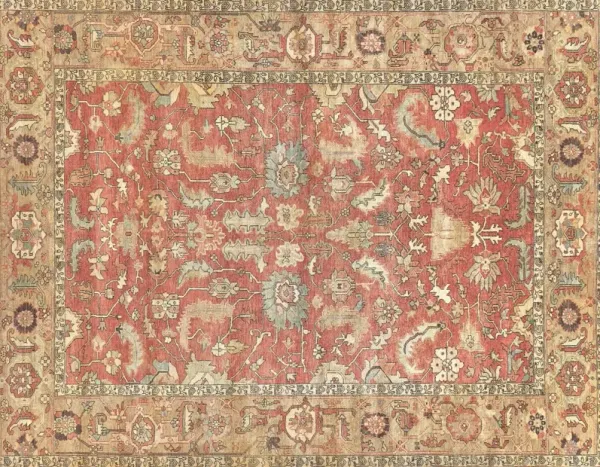 Mallory Hand Knotted Rug, Rust