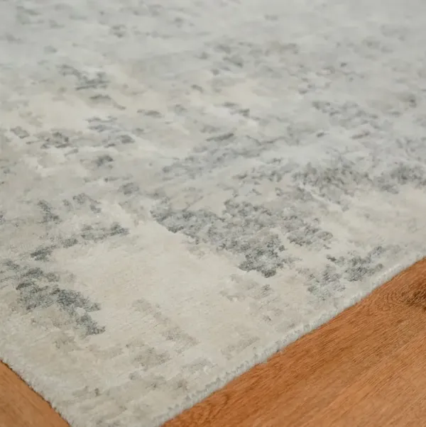 Cosmo Hand-Knotted Rug, Gray/Beige