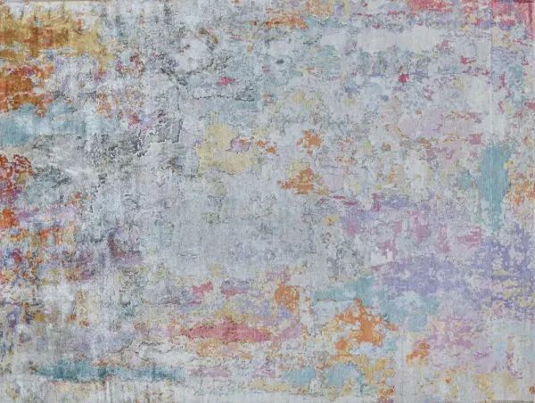 Feather Hand-Knotted Rug, Multi