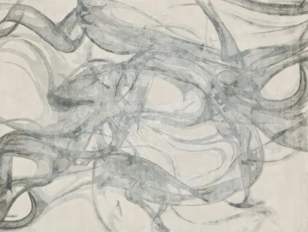 Looma Hand Knotted Rug, Gray