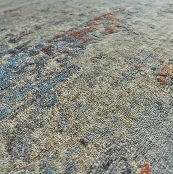 Tribeca Hand Knotted Rug, Blue/Multi