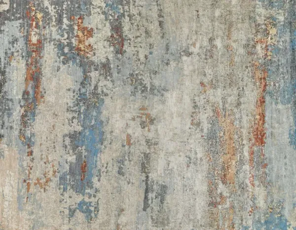 Tribeca Hand Knotted Rug, Blue/Multi