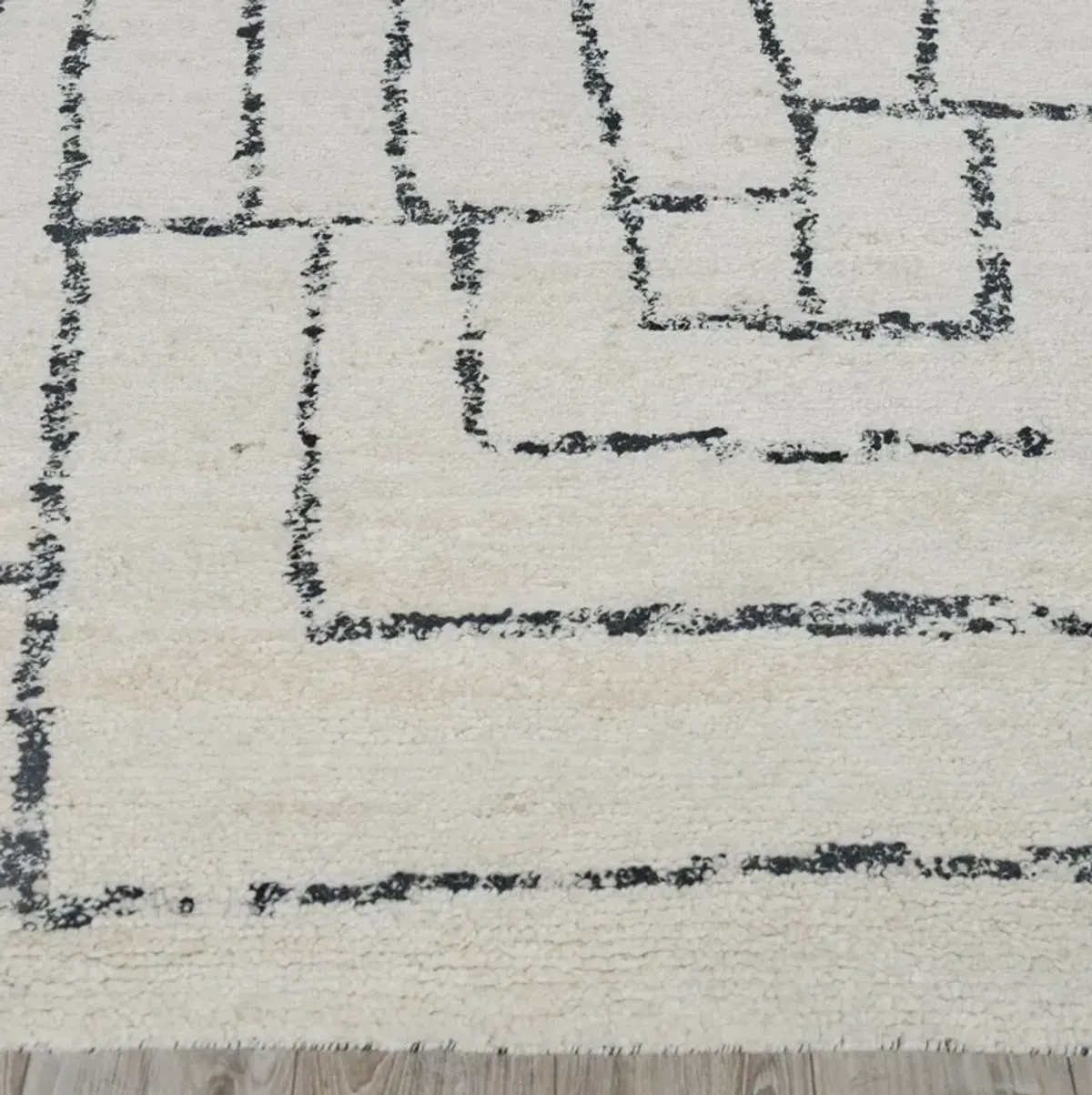 Trance Hand Knotted Rug, Charcoal
