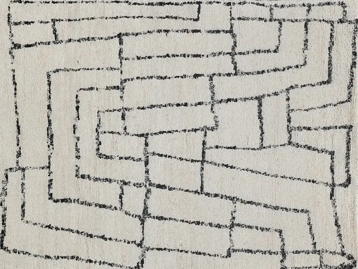 Trance Hand Knotted Rug, Charcoal