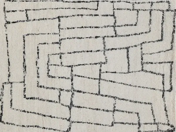 Trance Hand Knotted Rug, Charcoal