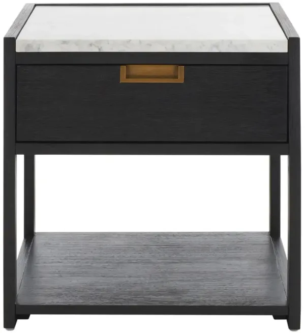 Hestia Marble Top 1-Drawer Nightstand