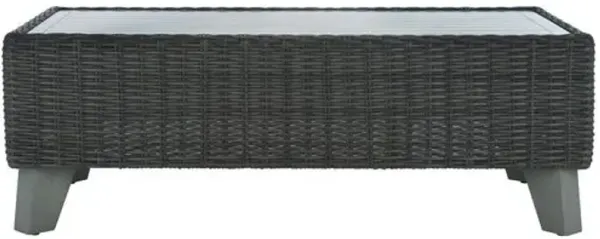 Aelwyn Wicker Outdoor Coffee Table - Gray