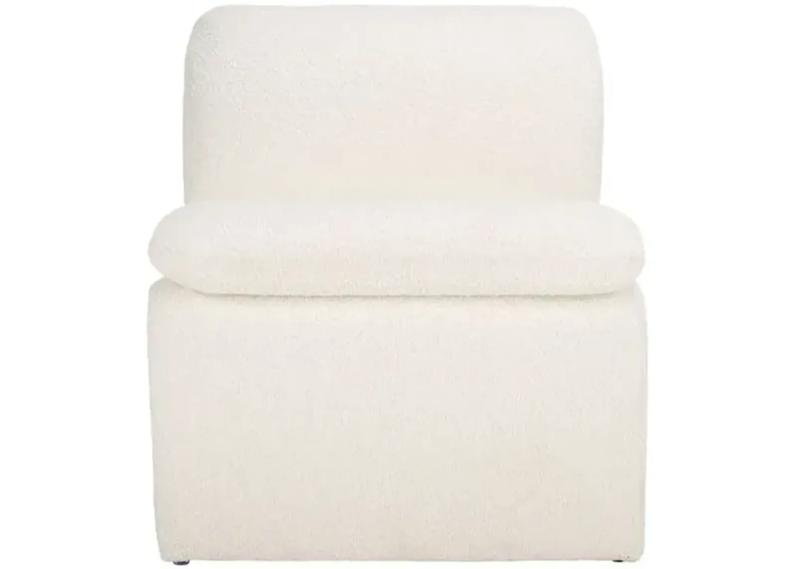 Aislinn Boucle Accent Chair - White, Comfortable, Durable