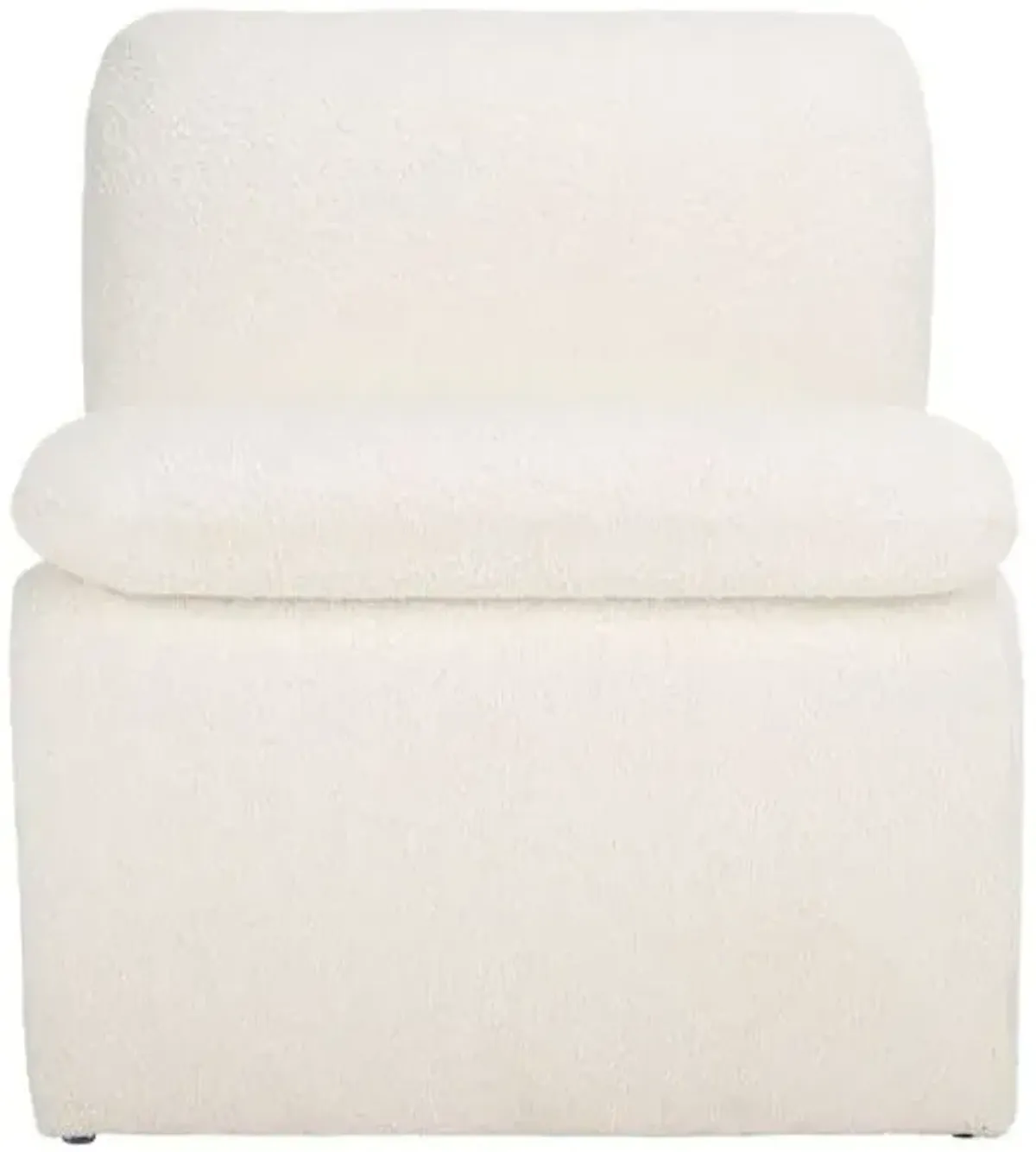 Aislinn Boucle Accent Chair - White, Comfortable, Durable