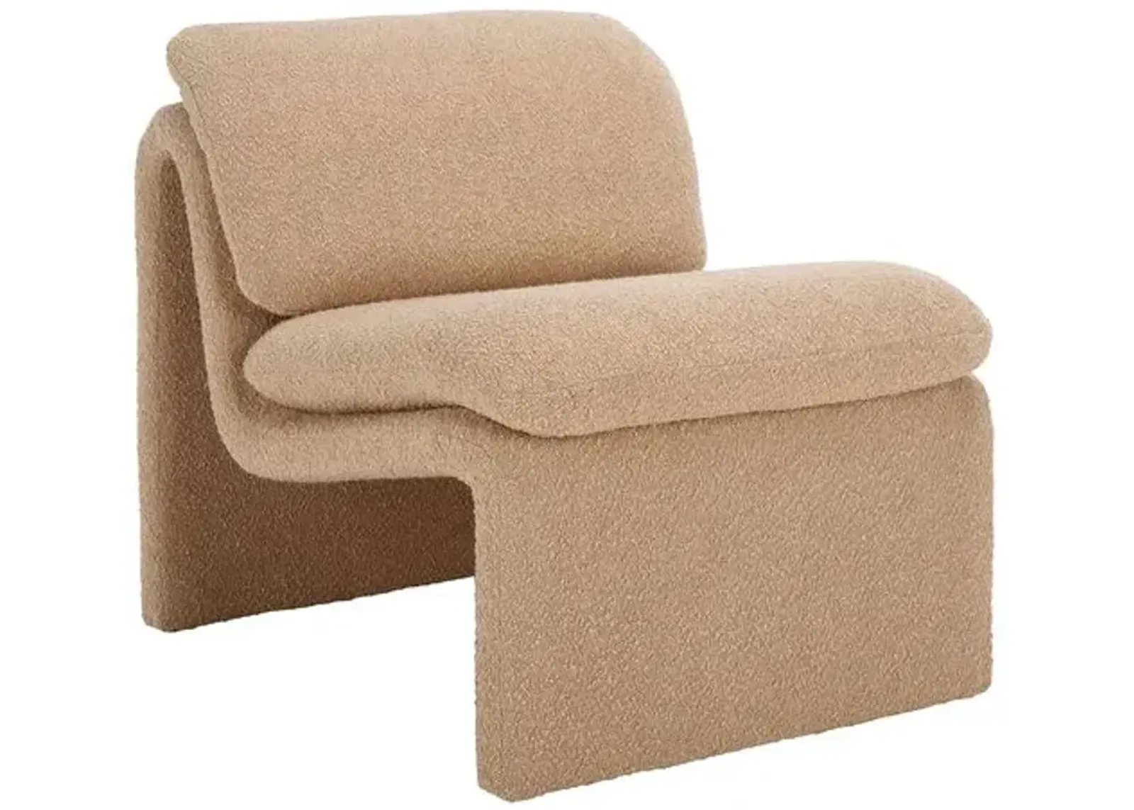 Aislinn Boucle Accent Chair - Beige, Comfortable, Durable