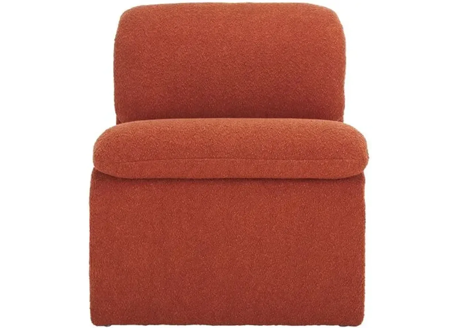 Aislinn Boucle Accent Chair - Orange, Comfortable, Durable