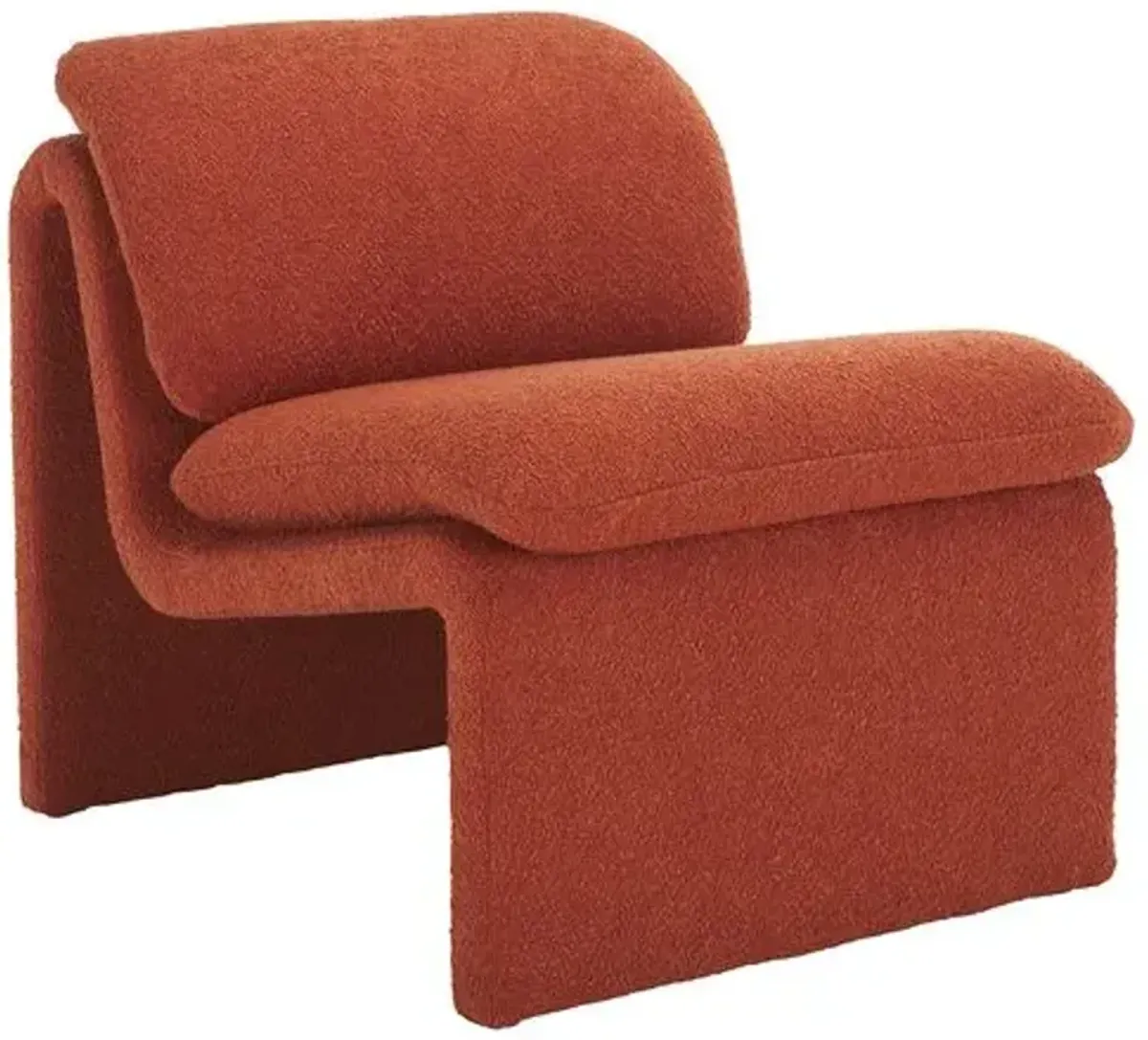 Aislinn Boucle Accent Chair - Orange, Comfortable, Durable