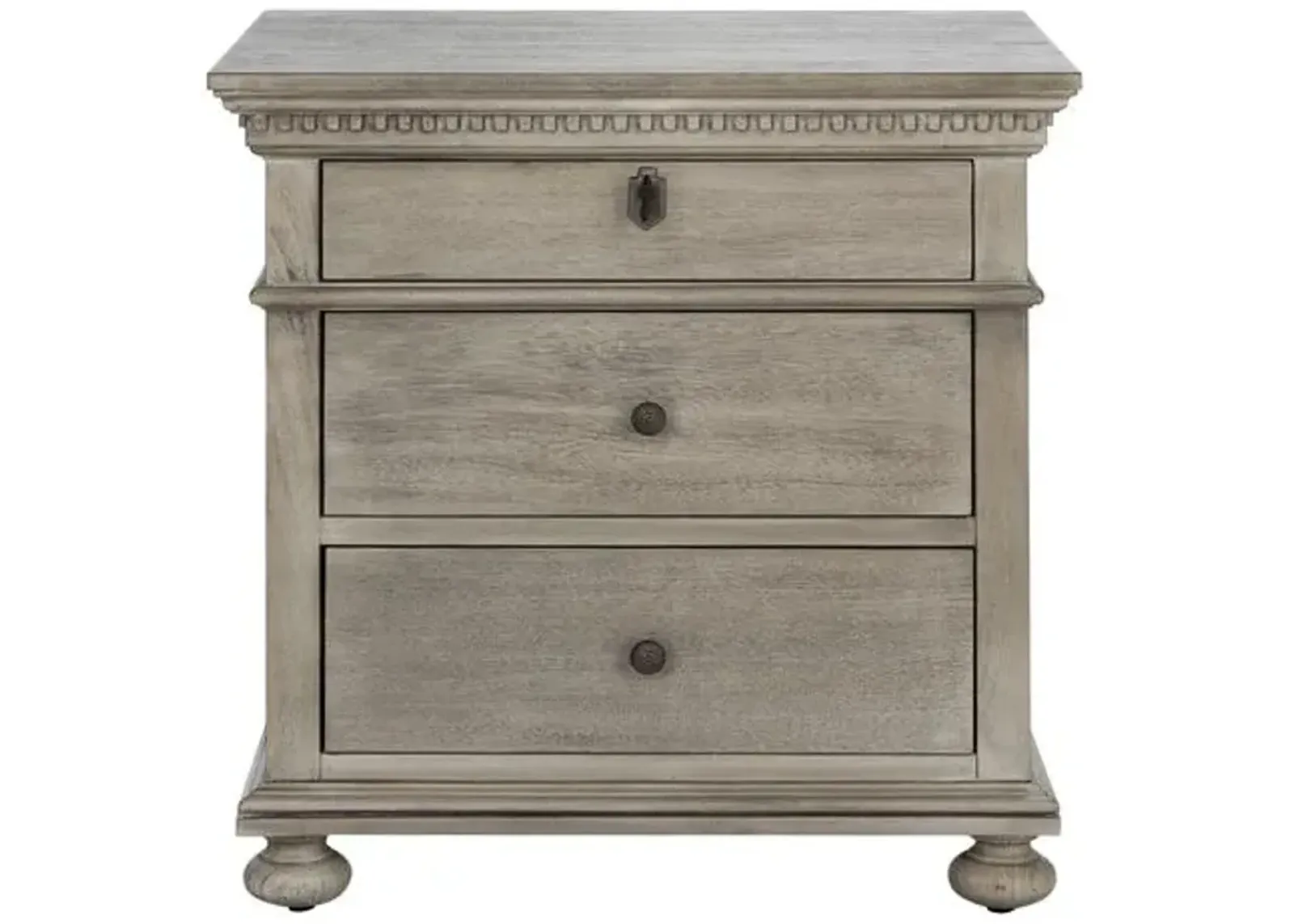 Nyla 3 Drawer Wood Nightstand